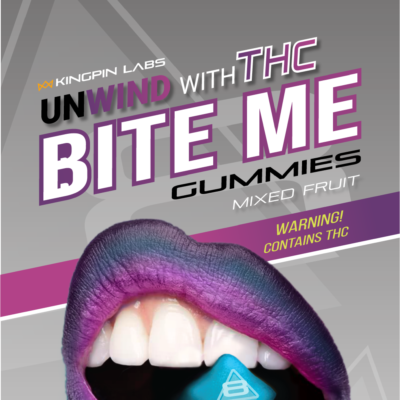 UnWind “BITE ME” 10:1 Delta 8 Gummies / 1500mg / Mixed Fruit / 10 Count